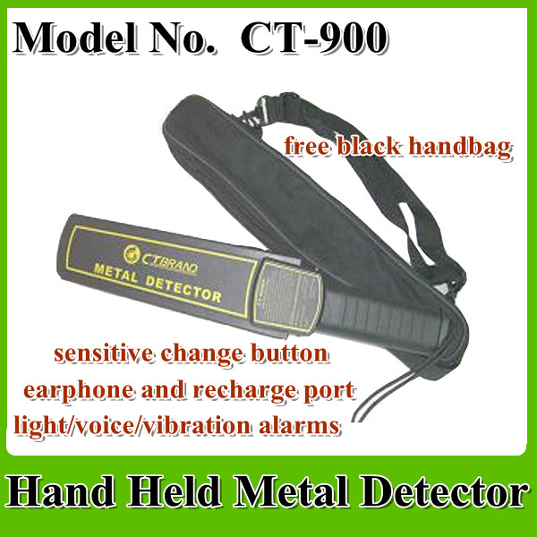 CT-900 hand held metal detector with black hand bag