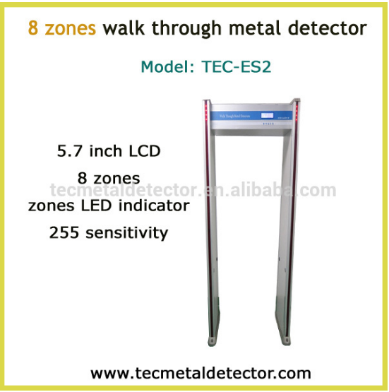 8 zone walk through metal detector TEC-ES2